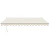 vidaXL Markise Einziehbar Creme 4,5x3 m Stoff und Aluminium