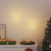 vidaXL Weihnachtsbeleuchtung Weihnachtsmann-Silhouette 2 Stk. 35 LEDs
