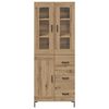 vidaXL Highboard mit Schubladen 2 pcs Artisan-Eiche Holzwerkstoff