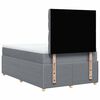 vidaXL Boxspringbett mit Matratze Hellgrau 120x200 cm Stoff
