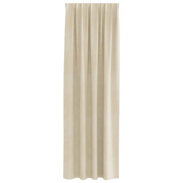 vidaXL Verdunkelungsvorh&auml;nge 2 pcs Creme 140 x 225 cm Samt