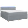 vidaXL Boxspringbett mit Matratze Hellgrau 160 x 200 cm Stoff