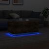 vidaXL Couchtisch mit LED-Leuchten R&auml;uchereiche 90x50x40 cm