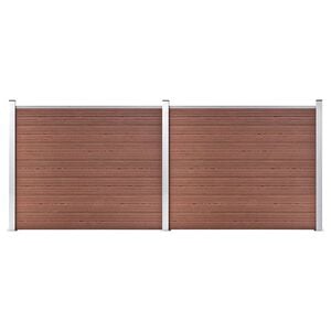 vidaXL Zaunelement Set WPC 353x146 cm Braun