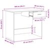 vidaXL Schreibtisch R&auml;uchereiche 100x50x76 cm Holzwerkstoff