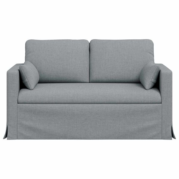 vidaXL Sofa 120cm Hellgrau Metall