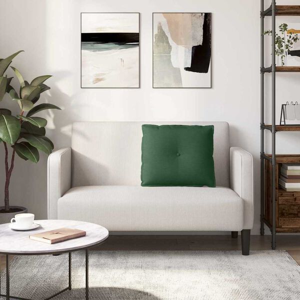 vidaXL Rückenkissen Dschungelgrün 60 x 50 cm Cordstoff