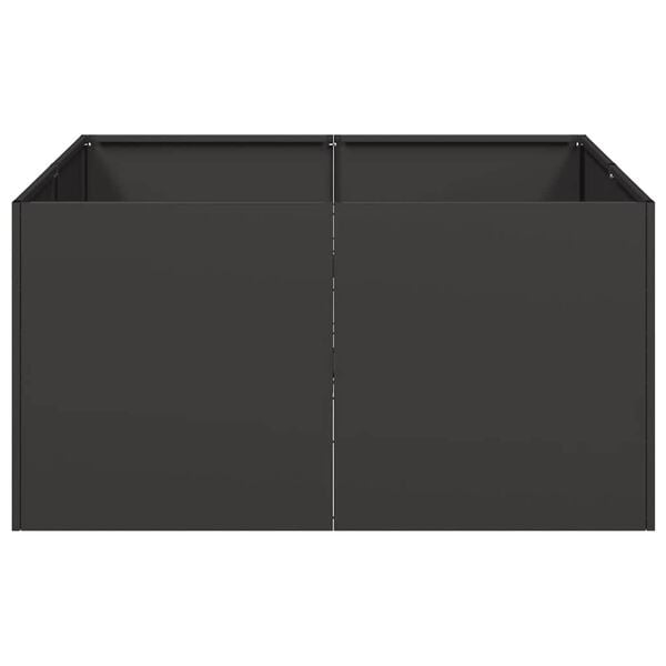 vidaXL Pflanzk&uuml;bel Schwarz 80x80x40 cm Kaltgewalzter Stahl