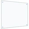 vidaXL Küchenrückwände 2 Stk. Transparent 70x60 cm Hartglas