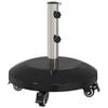 vidaXL Granit-Sonnenschirmst&auml;nder mit Rollen f&uuml;r 40-50 mm Mast 29 kg Schwarz