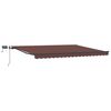 vidaXL Markise Manuell mit LEDs Braun 400x300 cm