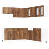 vidaXL 11-tlg. K&uuml;chenschrank-Set Kalmar Altholz-Optik Holzwerkstoff