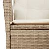 vidaXL 3-tlg. Bistro-Set mit Kissen Beige Poly Rattan