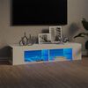 vidaXL TV-Schrank mit LED-Leuchten Weiß 135x39x30 cm
