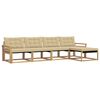 vidaXL Outdoor-Sofagarnitur 5 stk. Wei&szlig; und Beige