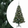 vidaXL K&uuml;nstlicher Weihnachtsbaum mit Kugel 120 cm 150 LEDs