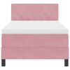 vidaXL Boxspringbett mit Matratze mit Kopfteil Rosa 100 x 200 cm Samt