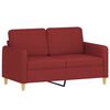 vidaXL 2-Sitzer-Sofa mit Kissen Weinrot 120 cm Stoff