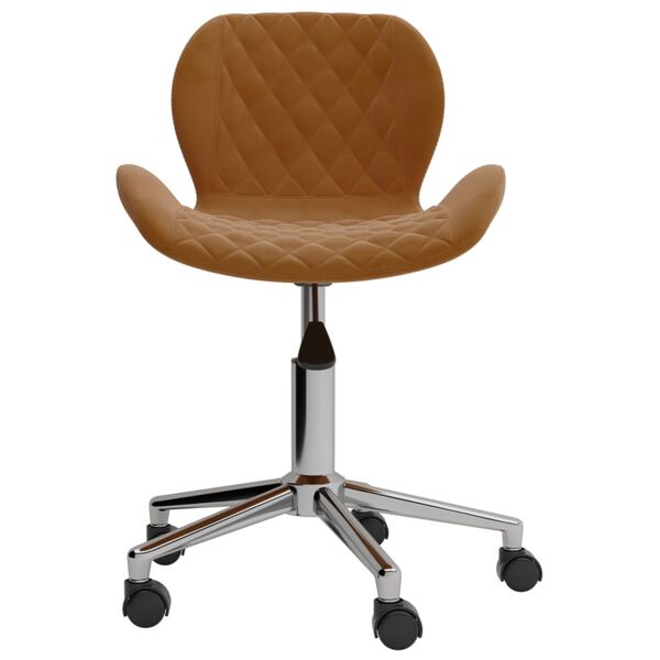 vidaXL Esszimmerstuhl Drehbar Braun Samt