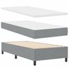 vidaXL Boxspringbett mit Matratze Hellgrau 90 x 200 cm Stoff