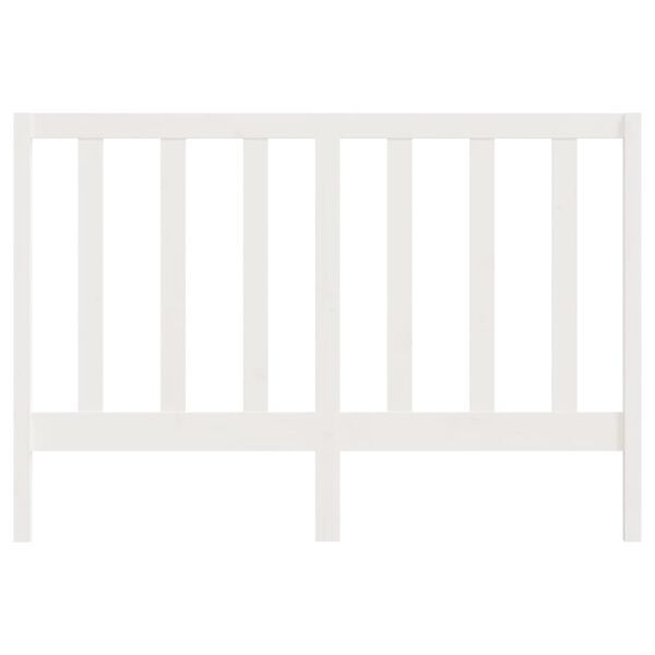 vidaXL Kopfteil Wei&szlig; 126x4x100 cm Massivholz Kiefer