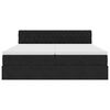 vidaXL Ottoman-Bett mit Matratzen Schwarz 200x200 cm Samt