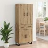 vidaXL Highboard mit Schubladen 2 pcs Artisan-Eiche 69,5 x 34 x 180 cm