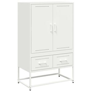 vidaXL Highboard Wei&szlig; 68x39x111,5 cm Stahl