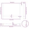 vidaXL Esstischbeine Weiß 2 Stk. 90x(72-73) cm Stahl