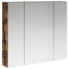 vidaXL Badezimmerspiegelschrank Ger&auml;ucherte Eiche 80 x 14,5 x 70 cm