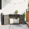 vidaXL Gartenschrank Grau 83x45x76 cm Poly Rattan