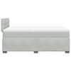 vidaXL Boxspringbett mit Matratze Hellgrau 120x200 cm Samt