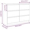vidaXL Sideboard Wei&szlig; 100x35x76 cm Holzwerkstoff