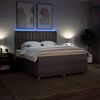 vidaXL Boxspringbett mit Matratze Taupe 180x200 cm Stoff