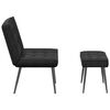 vidaXL Relaxsessel mit Hocker Schwarz Samt