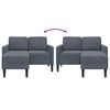 vidaXL 2-Sitzer-Sofa mit Chaiselongue L-Form Dunkelgrau 125 cm Samt