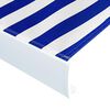 vidaXL Markisenbespannung Canvas Blau & Wei&szlig; 350x250 cm