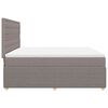 vidaXL Boxspringbett mit Matratze Taupe 180x200 cm Stoff