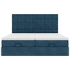vidaXL Ottoman-Bett mit Matratzen Dunkelblau 200x200 cm Samt