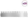 vidaXL Rasenkanten 20 pcs Silber 103 x 0,05 x 22 cm Edelstahl