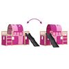 vidaXL Etagenbett mit Rutsche und Gardinen Rosa 90x200 cm