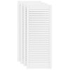 vidaXL Schrankt&uuml;ren Lamellen-Design 4 Stk Wei&szlig; 99,3x39,4 cm Massivholz