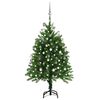 vidaXL K&uuml;nstlicher Weihnachtsbaum mit Beleuchtung & Kugeln 120 cm Gr&uuml;n