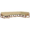 vidaXL Outdoor-Sofagarnitur 8 stk. Natur und Beige Massivholz Akazie