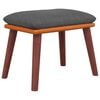 vidaXL Fu&szlig;hocker Dunkelgrau 45x29,5x35 cm Stoff und Kunstleder