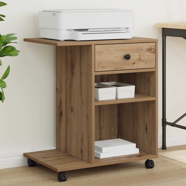 vidaXL Druckerst&auml;nder Uni Kunsthandwerk Eiche 60 x 40 x 68.5 cm