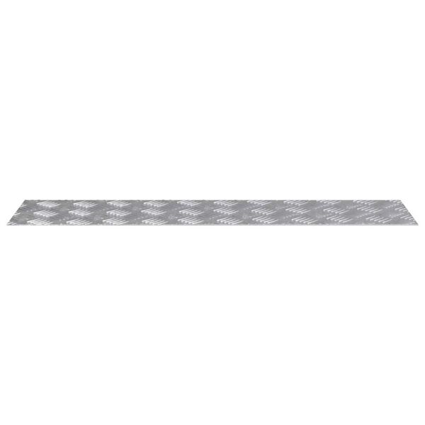 vidaXL Treppe Tritt Rechtwinklig 2 pcs Silber 100 x 25 cm Aluminium