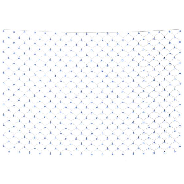 vidaXL Weihnachts-Lichternetz Blau 4x4 m 544 LEDs Indoor Outdoor