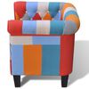 vidaXL Sessel mit Patchwork-Design Stoff