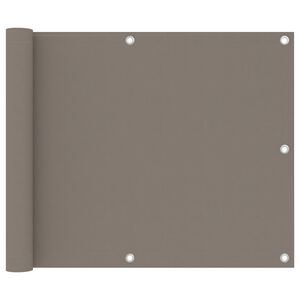 vidaXL Balkon-Sichtschutz Taupe 75x400 cm Oxford-Gewebe